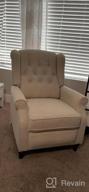 img 1 attached to Grey Tufted Recliner Chair With Padded Seat, Backrest, Nailhead Trim - YANXUAN review by Christin Ridder