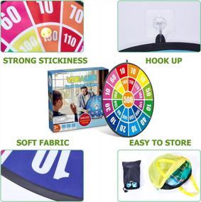 img 3 attached to Dart Board For Kids, 28" Large Double Sided Dart Game With 16 Sticky Balls And 8 Darts, Indoor/Sport Outdoor Party Game Toys, Birthday Gifts For 3 4 5 6 7 8 9 10 11 12 Year Old Boys Girls