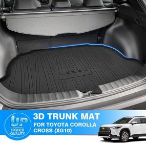 img 3 attached to 🚗 Mixsuper Custom Fit Cargo Liner for Toyota Corolla Cross 2022 (JBL Subwoofer-Free Models) All-Weather Rear Trunk Floor Mat – Not Compatible with Toyota Corolla