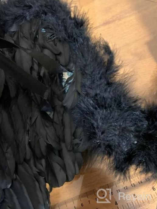img 1 attached to Halloween Angel Wings - Choose From Black, White, Or Red Feathers In Large Size review by Holly Bryant