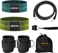 berter resistance bands set for booty workouts, exercise hip bands with ankle strap for cable machines, leg and butt training glutes, abs exercises at home or gym. логотип