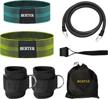 berter resistance bands set for booty workouts, exercise hip bands with ankle strap for cable machines, leg and butt training glutes, abs exercises at home or gym. logo