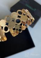 картинка 1 прикреплена к отзыву Mолотый янтарный тонкий браслет в виде обруча - YKKZART Золотой 5мм шириной браслет на руку для женщин, идеальный подарок в виде браслета о любви для девушек и матерей от Micah Manus