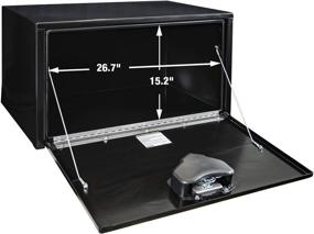 img 1 attached to 🔒 Black Steel Underbody Truck Box with T-Handle Latch by Buyers Products - 18x18x24 Inch