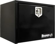 🔒 black steel underbody truck box with t-handle latch by buyers products - 18x18x24 inch logo