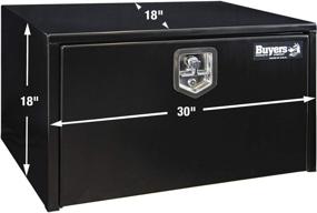 img 3 attached to 🔒 Black Steel Underbody Truck Box with T-Handle Latch by Buyers Products - 18x18x24 Inch