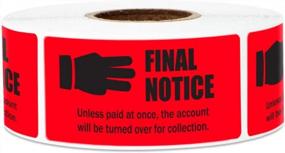 img 4 attached to 300 Red Final Notice Stickers For Billing, Collections & Accounting - 2.25 X 1 Inch (1 Roll)