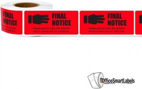 img 3 attached to 300 Red Final Notice Stickers For Billing, Collections & Accounting - 2.25 X 1 Inch (1 Roll)