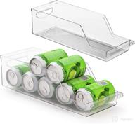 🥤 soda can organizer for refrigerator -2 pack clear bins for pantry, freezer, kitchen, countertop & cabinet логотип