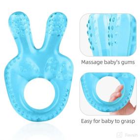 img 1 attached to 🦷 Water Teether 3-Pack - Soothing Teether Set for Babies - Blue, Pink, Green Teething Toys