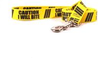 🚫 seo-optimized: yellow dog design caution i will bite dog leash featuring standard loop handle logo