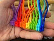 img 1 attached to Reusable Silicone Magnetic Cable Ties, 7.48'' Twist Ties For Bundling And Organizing USB Charging Cords, Fridge Magnets - 14 Pack (7 Colors) By Fironst review by Olajuwon Achille