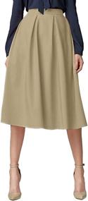 img 1 attached to Urban CoCo Womens Flared Pleated Women's Clothing : Skirts