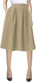 img 4 attached to Urban CoCo Womens Flared Pleated Women's Clothing : Skirts