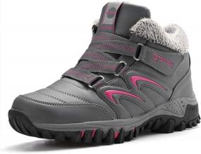 img 4 attached to Gracosy Waterproof Hiking Boots Snow Shoes: Warm, Stylish Winter Footwear For Outdoor Activities