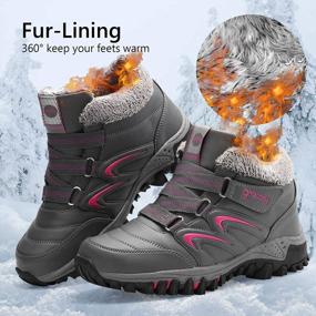 img 2 attached to Gracosy Waterproof Hiking Boots Snow Shoes: Warm, Stylish Winter Footwear For Outdoor Activities