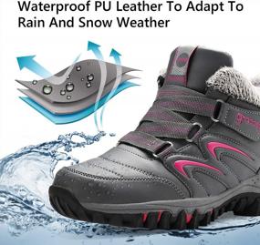 img 1 attached to Gracosy Waterproof Hiking Boots Snow Shoes: Warm, Stylish Winter Footwear For Outdoor Activities