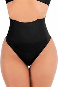 img 4 attached to Hioffer Women Waist Cincher Girdle Tummy Slimmer Sexy Thong Panty Shapewear