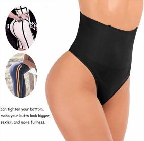 img 3 attached to Hioffer Women Waist Cincher Girdle Tummy Slimmer Sexy Thong Panty Shapewear