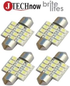 img 1 attached to 🔆 Jtech 4X 31mm (1.25") 12-SMD LED Bulb Festoon White Light DE3175 DE3021 DE3022 3175 - Bright & Reliable Automotive Interior Lighting Solution