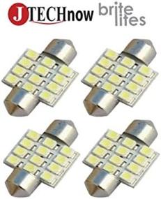 img 4 attached to 🔆 Jtech 4X 31mm (1.25") 12-SMD LED Bulb Festoon White Light DE3175 DE3021 DE3022 3175 - Bright & Reliable Automotive Interior Lighting Solution