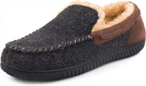 img 4 attached to Memory Foam Moc Slipper For Men - RockDove Hearthfire Collection