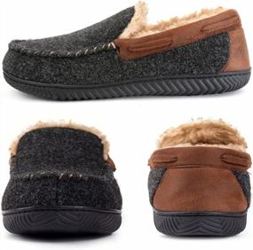 img 2 attached to Memory Foam Moc Slipper For Men - RockDove Hearthfire Collection