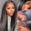 alimice 13x4 hd transparent lace front human hair wig for black women, brazilian virgin pre plucked natural hairline 150% density (18 inch, natural color) logo