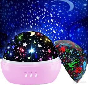 img 4 attached to 🌟 KEVAP Night Light for Girls: 360-degree Rotating Starry Night Light Projector for Babies, Ocean Wave Projector for Kids & Toddlers - Easter Birthday Gift for Children, Girls Bedroom