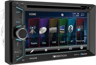 🚘 soundstream vr-623b bluetooth car cd dvd receiver with 6.2 inch touchscreen, high resolution tft lcd, hands-free calls, audio streaming, usb, aux, sd card inputs, led rgb colors, am/fm radio stereo logo