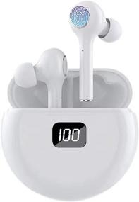 img 4 attached to 🎧 Baolira Wireless Earbuds Bluetooth Headphones with Touch Control & Wireless Charging Case: Intelligent LED Display, Noise Reduction for iPhone & Android