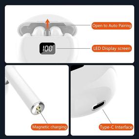 img 3 attached to 🎧 Baolira Wireless Earbuds Bluetooth Headphones with Touch Control & Wireless Charging Case: Intelligent LED Display, Noise Reduction for iPhone & Android