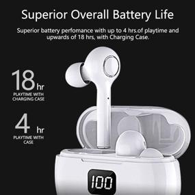 img 1 attached to 🎧 Baolira Wireless Earbuds Bluetooth Headphones with Touch Control & Wireless Charging Case: Intelligent LED Display, Noise Reduction for iPhone & Android