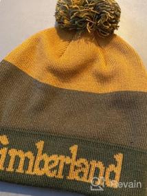 img 3 attached to 🧢 Timberland Boys' Logo Pom Hat: Stylish and Comfortable with Woven Label