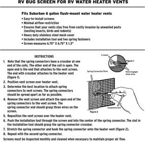 img 1 attached to 🏕️ Valterra A10-1323VP Bug Screen: Protect Your RV Water Heater Vents with 6.75″ X 6.75″ X 1.3″ Size, 1 Pack