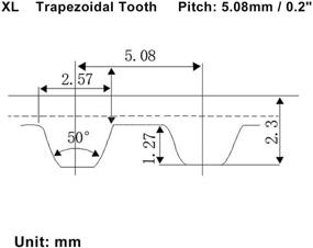 img 2 attached to Модернизируйте свое промышленное оборудование с помощью зубчатого ремня TOPPROS 140XL — комплект из 2 шт. (ширина 3/8 дюйма)