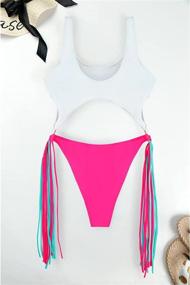 img 2 attached to Sovoyontee Women Piece Swimsuits Medium Women's Clothing : Swimsuits & Cover Ups