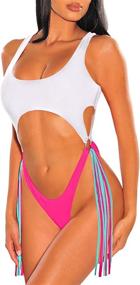 img 4 attached to Sovoyontee Women Piece Swimsuits Medium Women's Clothing : Swimsuits & Cover Ups