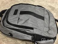 img 1 attached to Business 15.6Inch Laptop Backpack | Anti-Theft School Bookbag | Grey review by Brian Shakey
