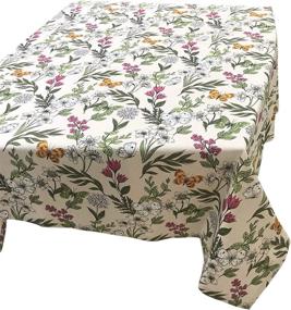 img 3 attached to 100% Cotton Butterfly Tablecloth For Home, Restaurants & Cafés – 60 X 84 Rectangle/Oblong - Perfect For Everyday Dinners And Special Occasions Like Thanksgiving