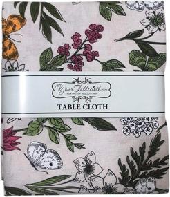 img 2 attached to 100% Cotton Butterfly Tablecloth For Home, Restaurants & Cafés – 60 X 84 Rectangle/Oblong - Perfect For Everyday Dinners And Special Occasions Like Thanksgiving