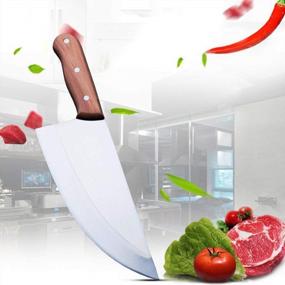 img 3 attached to KOFERY 8-Inch Blade Handmade Forged Stainless Steel Butcher Knife Full Tang Big Meat Cleaver