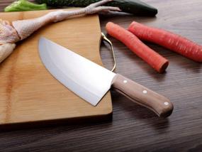 img 1 attached to KOFERY 8-Inch Blade Handmade Forged Stainless Steel Butcher Knife Full Tang Big Meat Cleaver