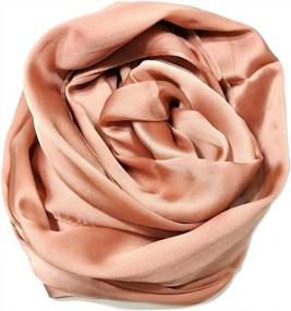 img 4 attached to Women'S Long Satin Patterned & Solid Color Scarves In Gift Box - Shanlin Silk Feel