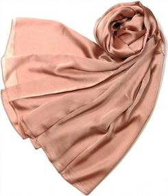 img 2 attached to Women'S Long Satin Patterned & Solid Color Scarves In Gift Box - Shanlin Silk Feel