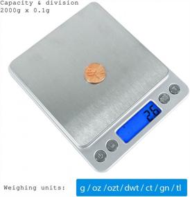 img 3 attached to PARTYSAVING Smart Digital Multifunction Stainless Steel Jewelry & Kitchen Food Scale, APL1358