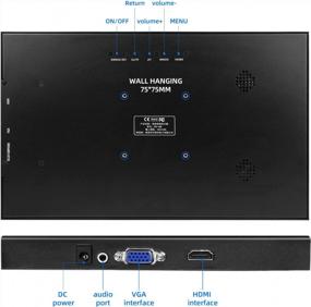 img 2 attached to Portable Monitor Bnztruk 1920X1080 Raspberry 14", 60Hz, Wall Mountable, Built-In Speakers, HDMI