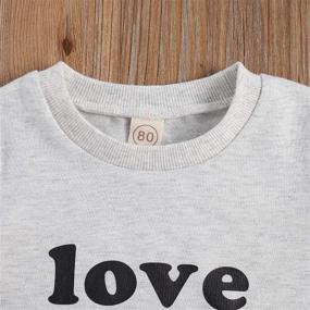 img 1 attached to Toddler Unisex Crewneck Sweatshirt Top, Love You More Shirt for Baby Boy and Girl, Valentine's Day Clothes for Infants