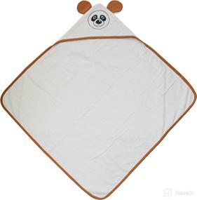 img 4 attached to 🐻 Organic Cotton Baby Bath Towel - Ultra Soft & Super Absorbent Hooded Baby Towel 35”x35” Bear Design - Hypoallergenic Towels for Infants and Toddlers - Ideal Baby Shower Gifts