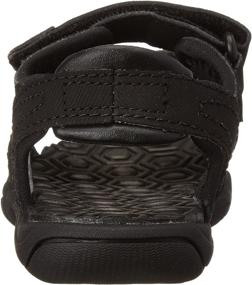 img 2 attached to 👶 Sandals - Timberland Adventure Two Strap Toddler Blackout Boys' Shoes
